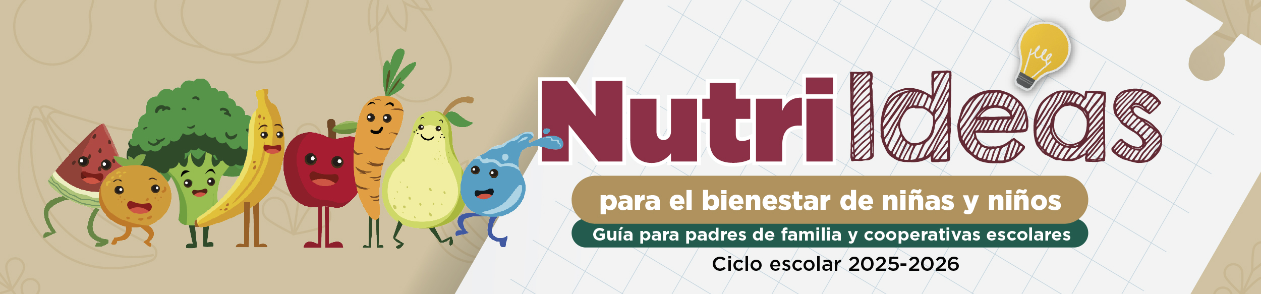 Banner de la Guía de alimentación Nutri ideas